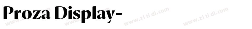 Proza Display字体转换